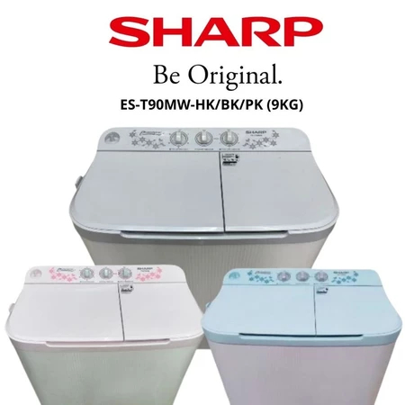 Sharp Mesin Cuci 2 Tabung ES-T 90 mw (9KG) PUREMAGIC SERIES ORIGINAL
