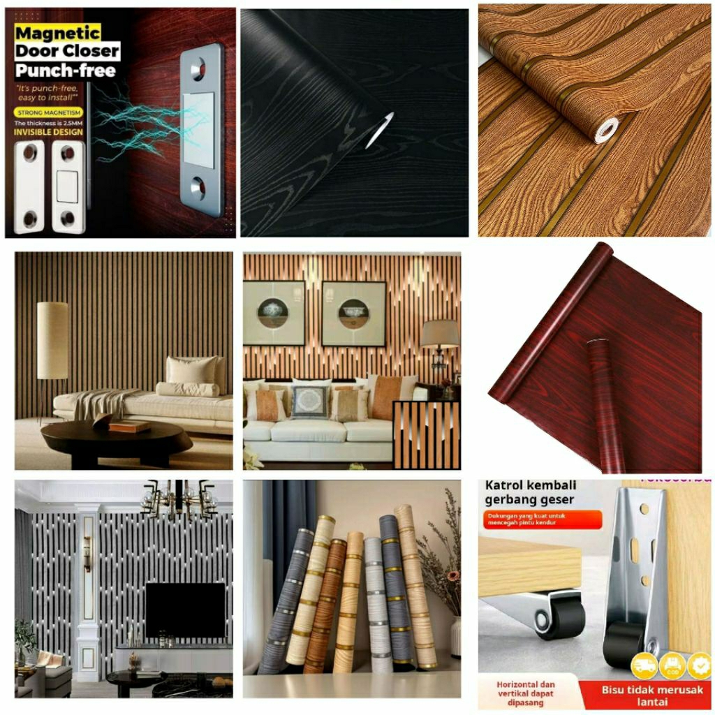 Wallpaper Mewah Motif Panel 7meter|| Wallpaper Serat Kayu Alami || Wallpaper Dinding Serat Kayu || W