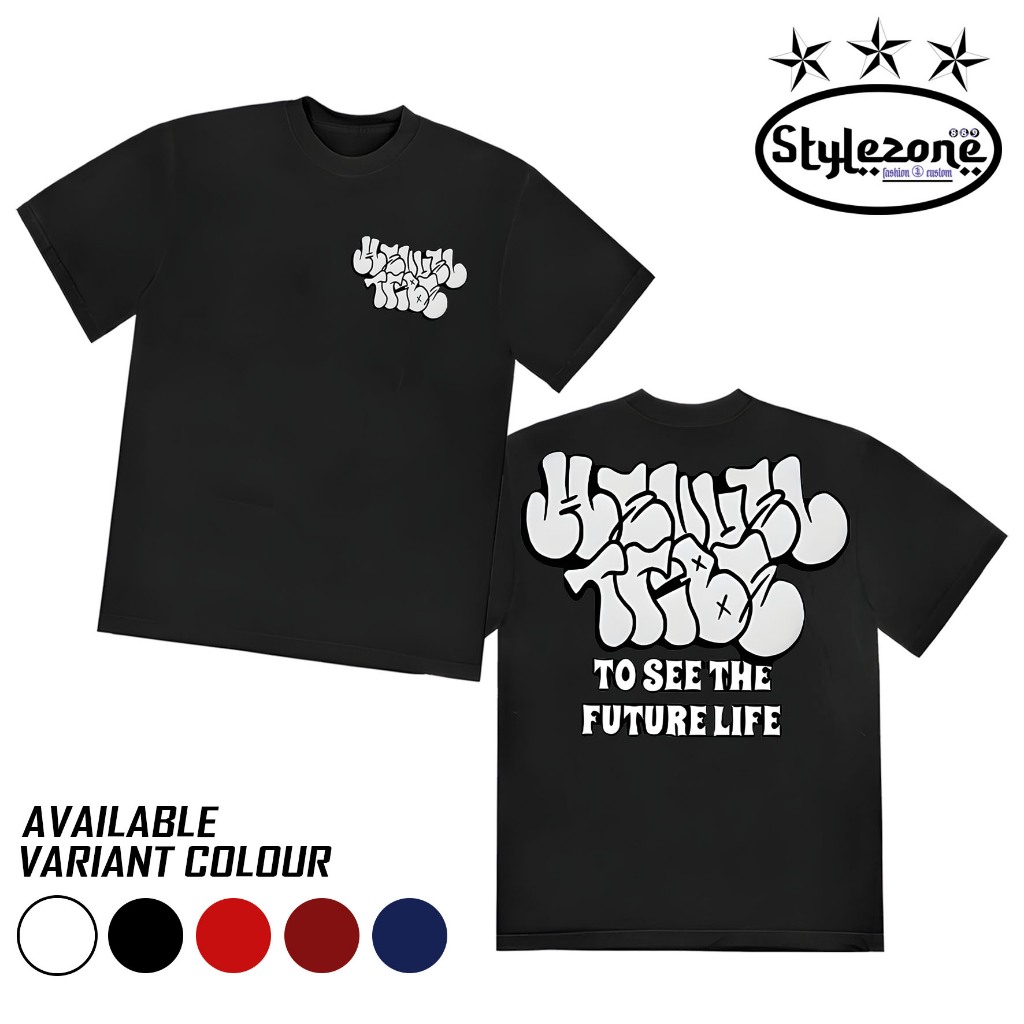 Kaos Heuvel Tribe Cotton Combed Kaos Pria Dan Wanita