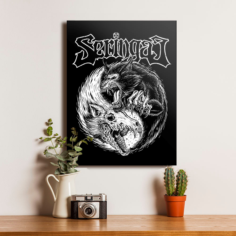 Poster Seringai Band Dekorasi Bingkai Kayu Pajangan Dinding Wall Decor
