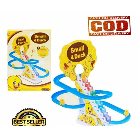 Small Duck - Mainan Small Duck Train Track / Kereta Bebek Tangga Seluncur Music LED