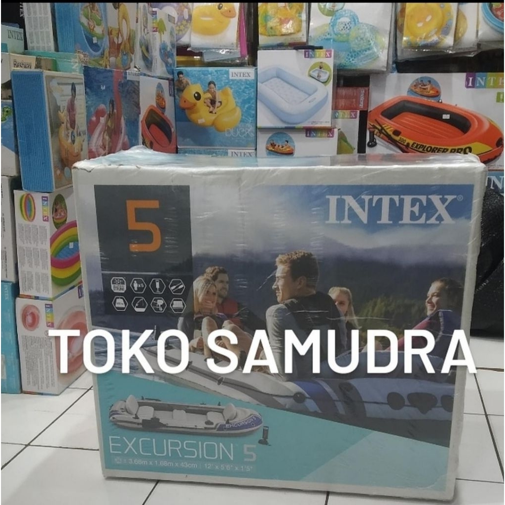 Perahu karet intex 68325  Excurtion 5  muat 5 orang bisa untuk wisata/banjir