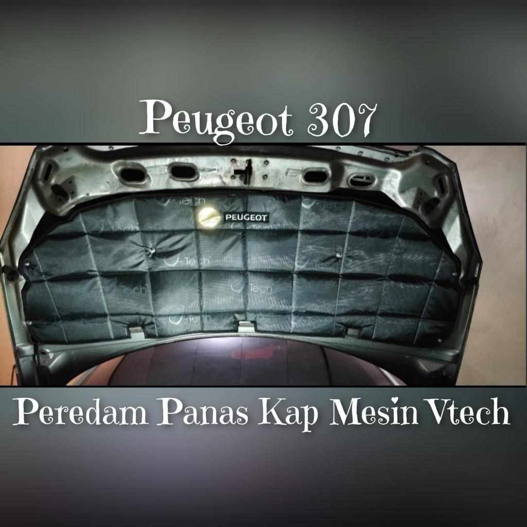 PEUGEOT 307 VTECH Ori Pelindung Peredam Panas Kap Mesin Aksesoris Variasi Mobil Bonus Klip