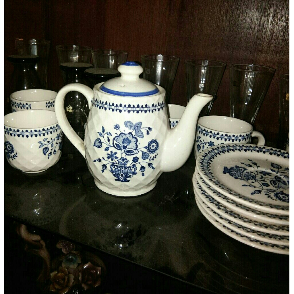Tea Set Keramik Antik Jadul Preloved