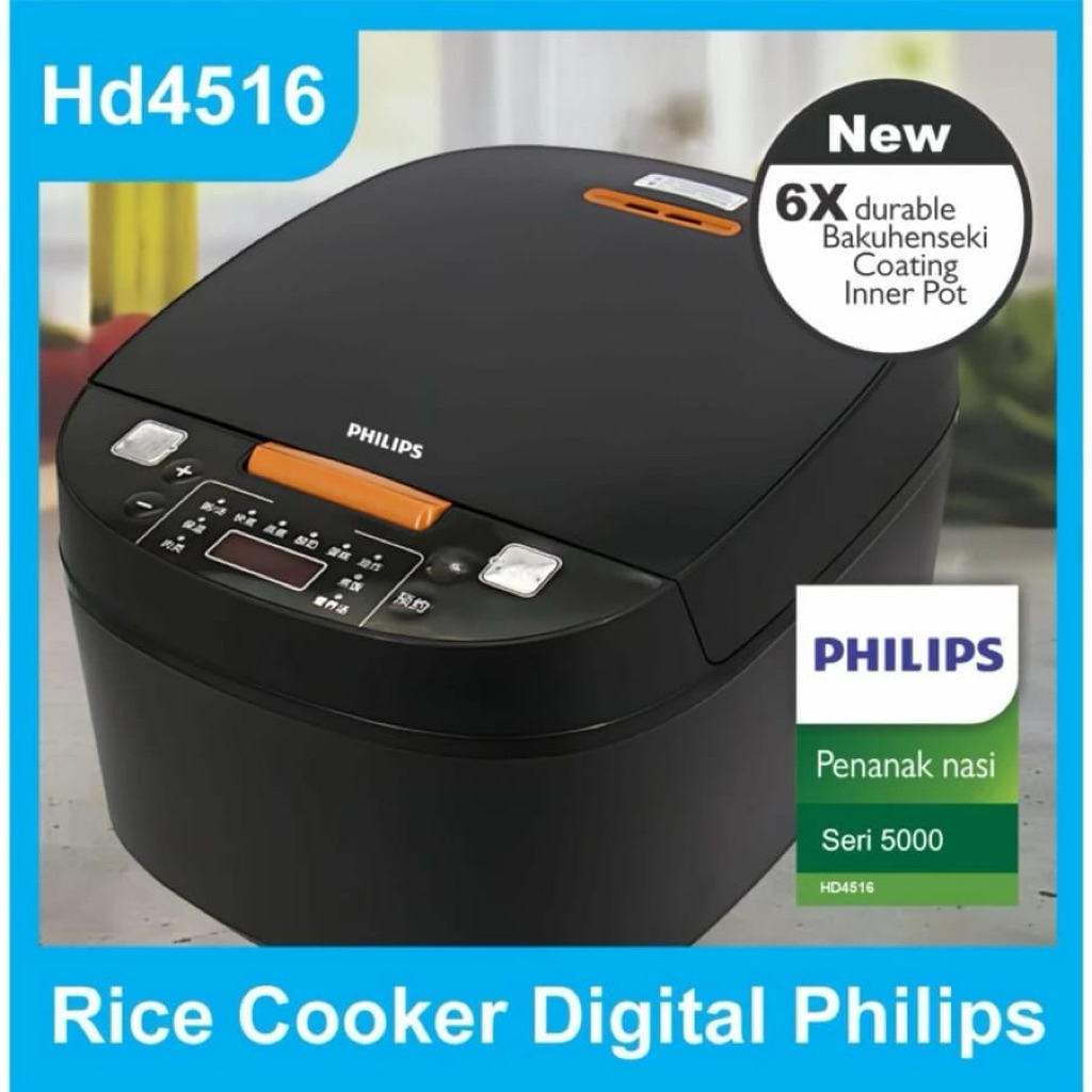 RICE COOKER DIGITAL PHILIPS HD4516 2 LITER Penanak Nasi MAGIC COM PHILPIS COD