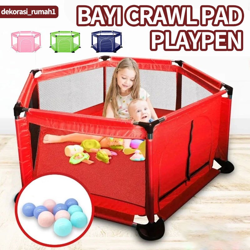 Bayi Playpen Kolam Mandi Bola Anak-anak Bermain Pagar Indoor Newborn Toddler