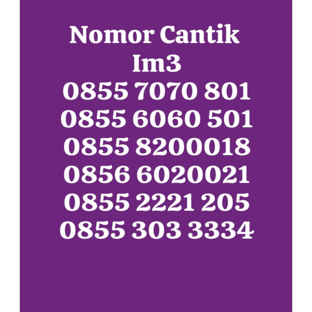 IM3/Nomor cantik IM3