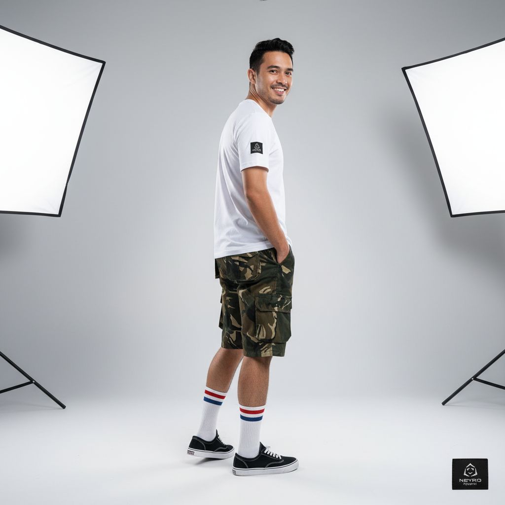 celana pendek loreng celana cargo pendek loreng