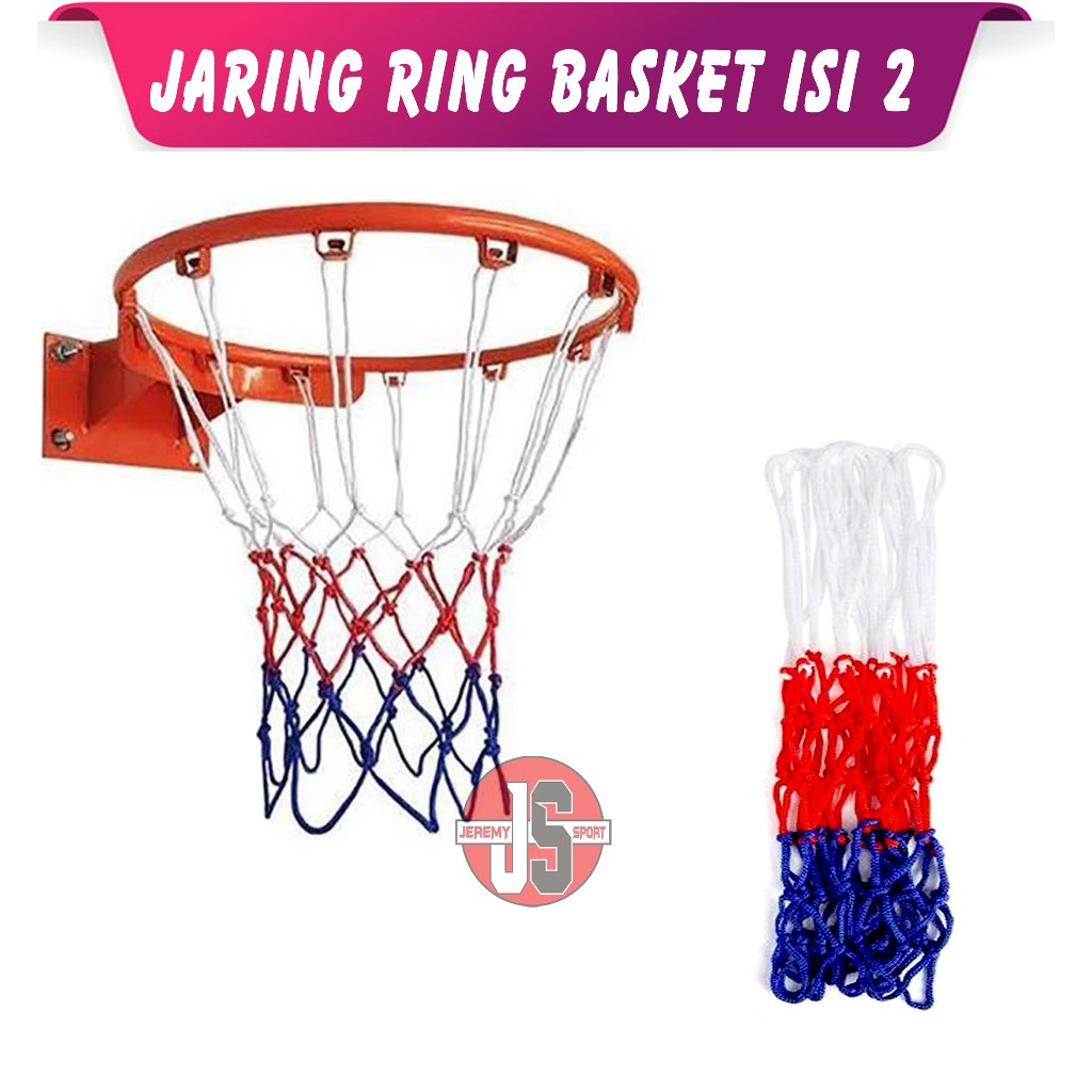 NEW Jaring Basket Isi 2 Jaring Net Bola Basket/ Jaring Basket 12 Loops Jaring Ring Basket Besi
