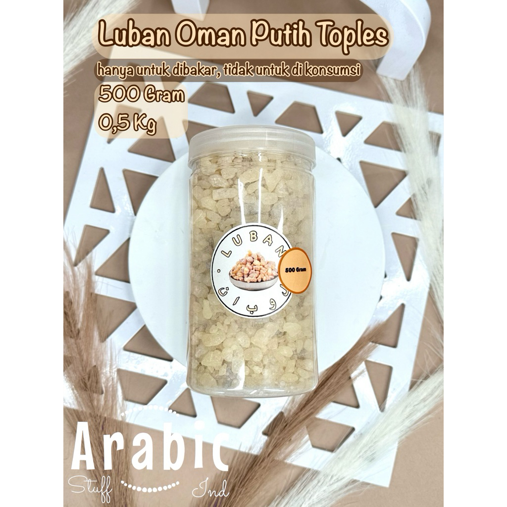 Arabic - 500 Gram Luban Mustaki Kemenyan Arab Putih Luban Oman Mustaka Luban Crystal Luban Kristal L