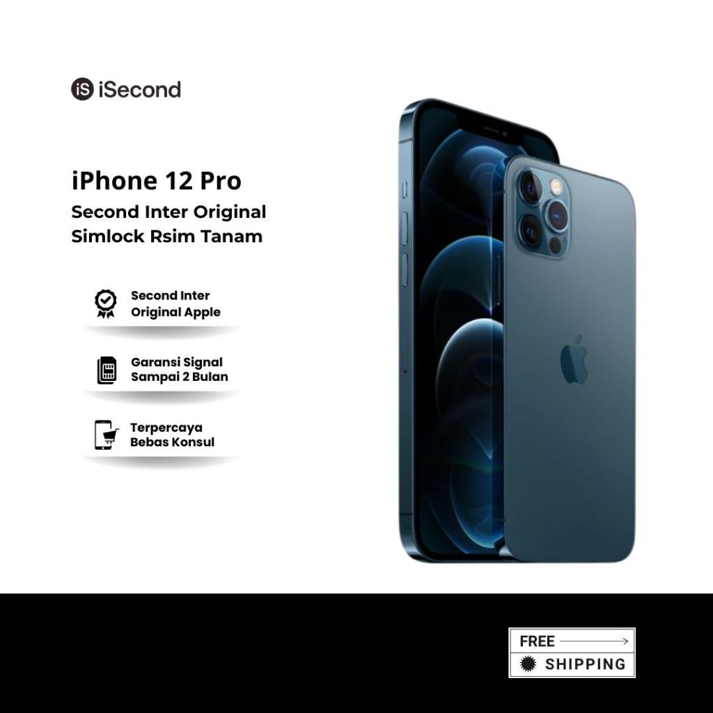 iPhone 12 Pro & 12 Pro Max Second Inter Original 128GB/256GB