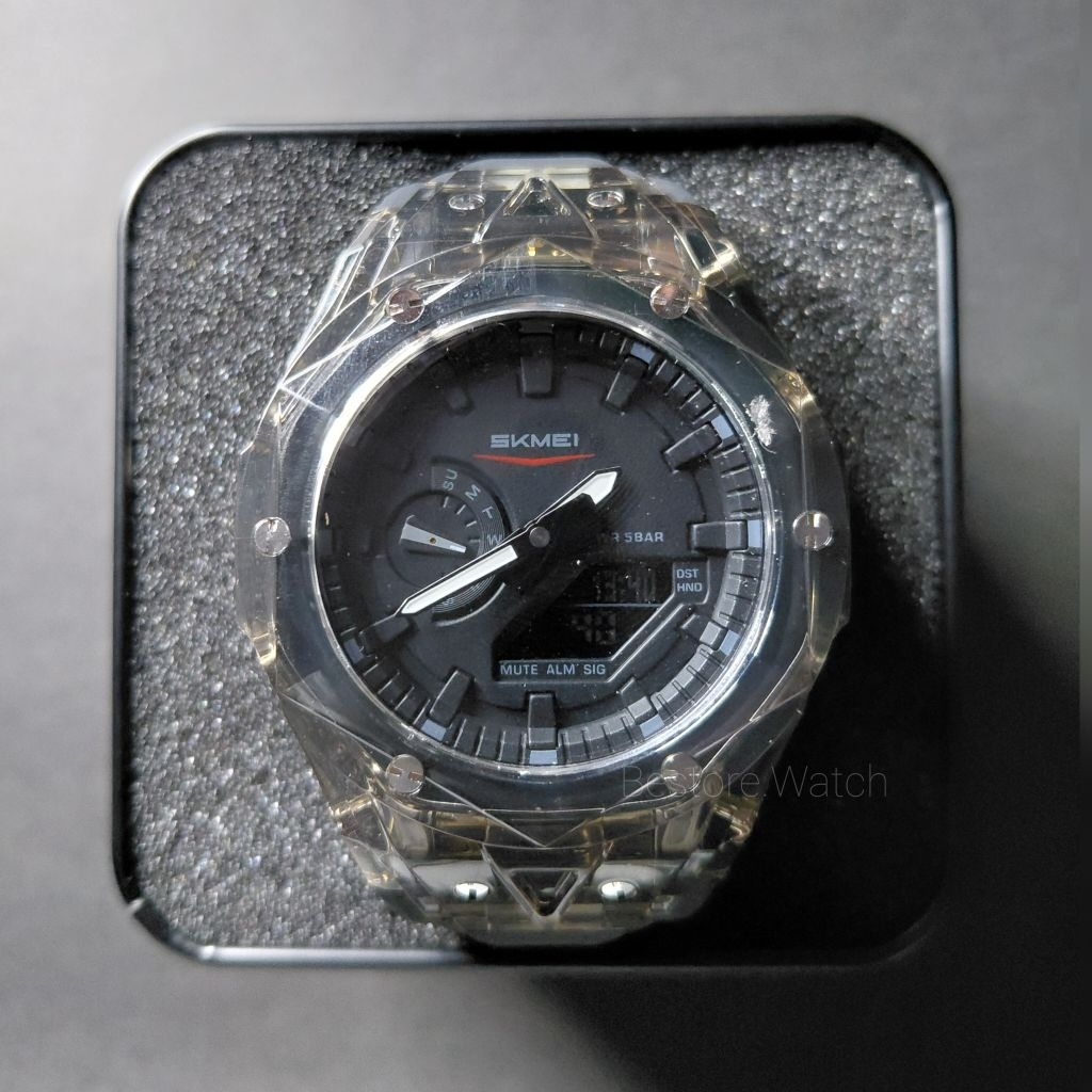 Jam pria wanita dual time original