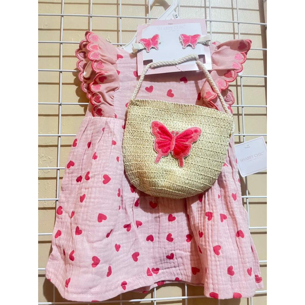 dress shabby chic free tas dan jepit rambut