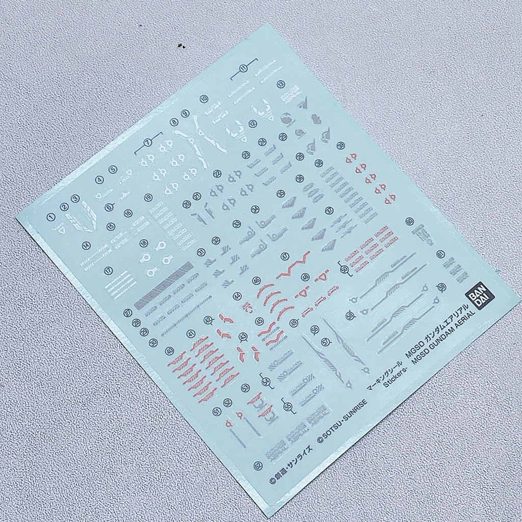 Bandai MGSD Gundam Aerial Part Stiker
