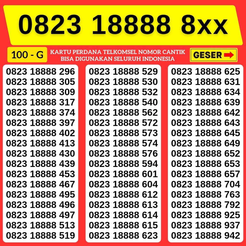 NEW  NOMOR CANTIK MURAH MERIAH BERKUALITAS NOMOR SIMPATI CANTIK TELKOMSEL KARTU PERDANA SIMPATI 4G 5