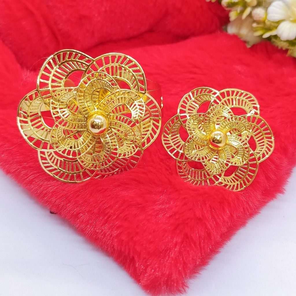 GELANG BUNGA BANGKOK PERHIASAN BANGKOK LAPIS EMAS 24K