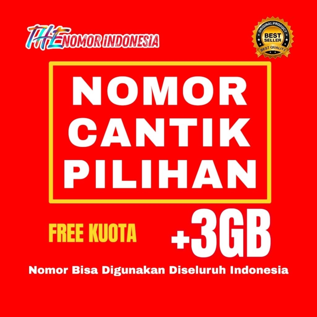 Nomor Cantik Telkomsel Simpati 4G/5G/LTE 33333 Kartu Nasional | Kuota 3GB (S-E0012-1)