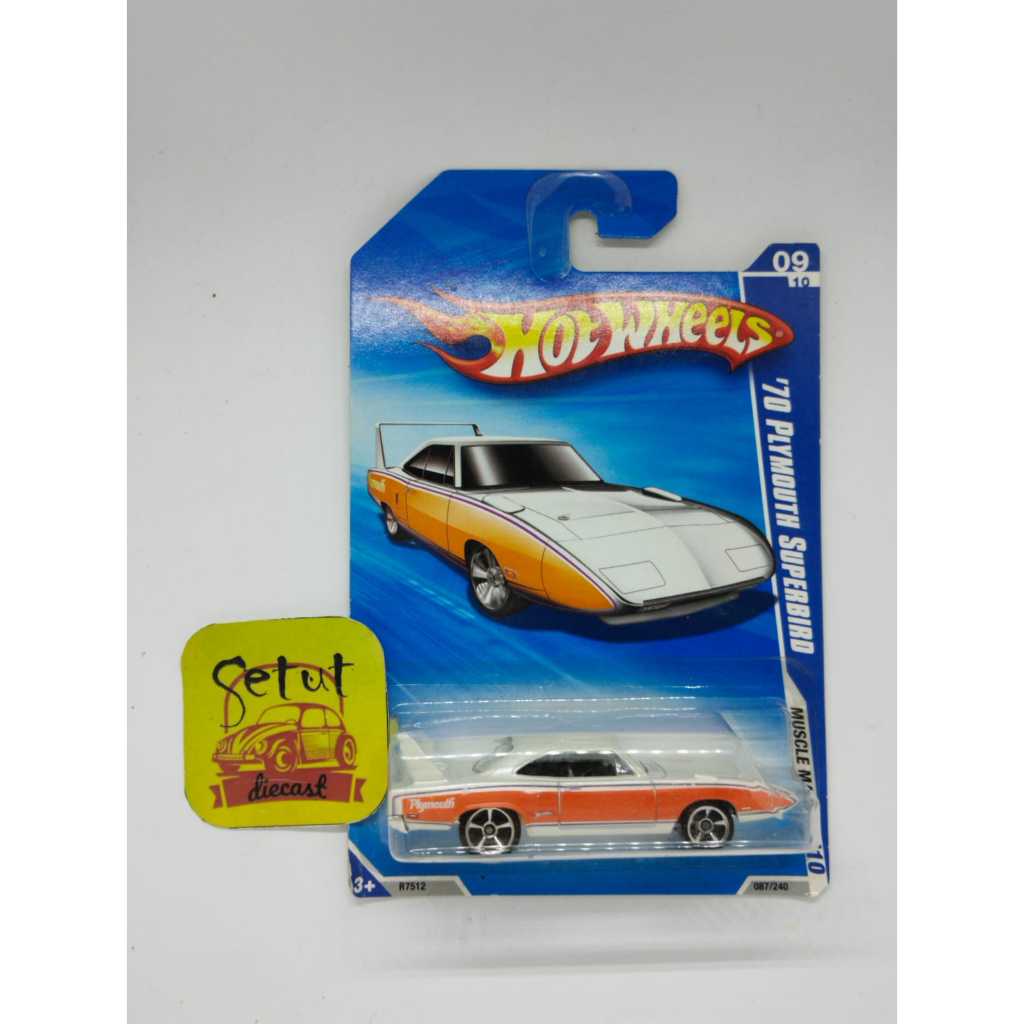 HOT WHEELS HOTWHEELS EXCLUSIVE 70 PLYMOUTH SUPERBIRD EXCLUSIVE RECOLOR AKTA PUTIH WHITE ORANGE