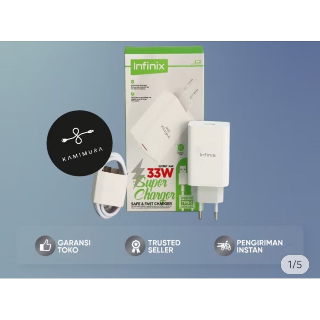 ADAPTOR CHARGER INFINIX 33 W CHARGING HP ANDROID