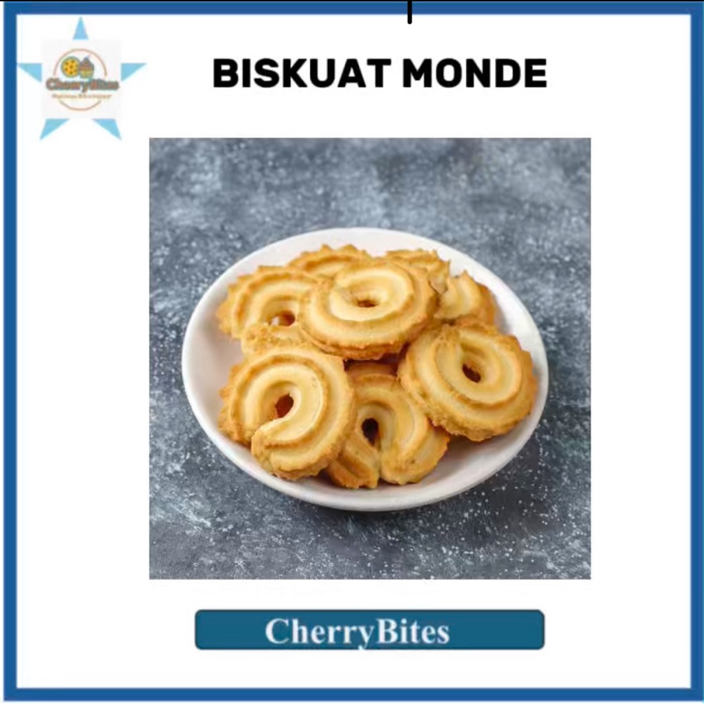 Vanila Ring Biskuit Monde 250gr – Biskuit Vanilla Ring Renyah, Camilan Kiloan