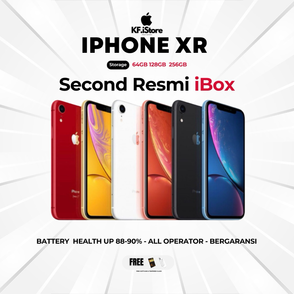 iPhone XR 64 128GB second all operator resmi iBox