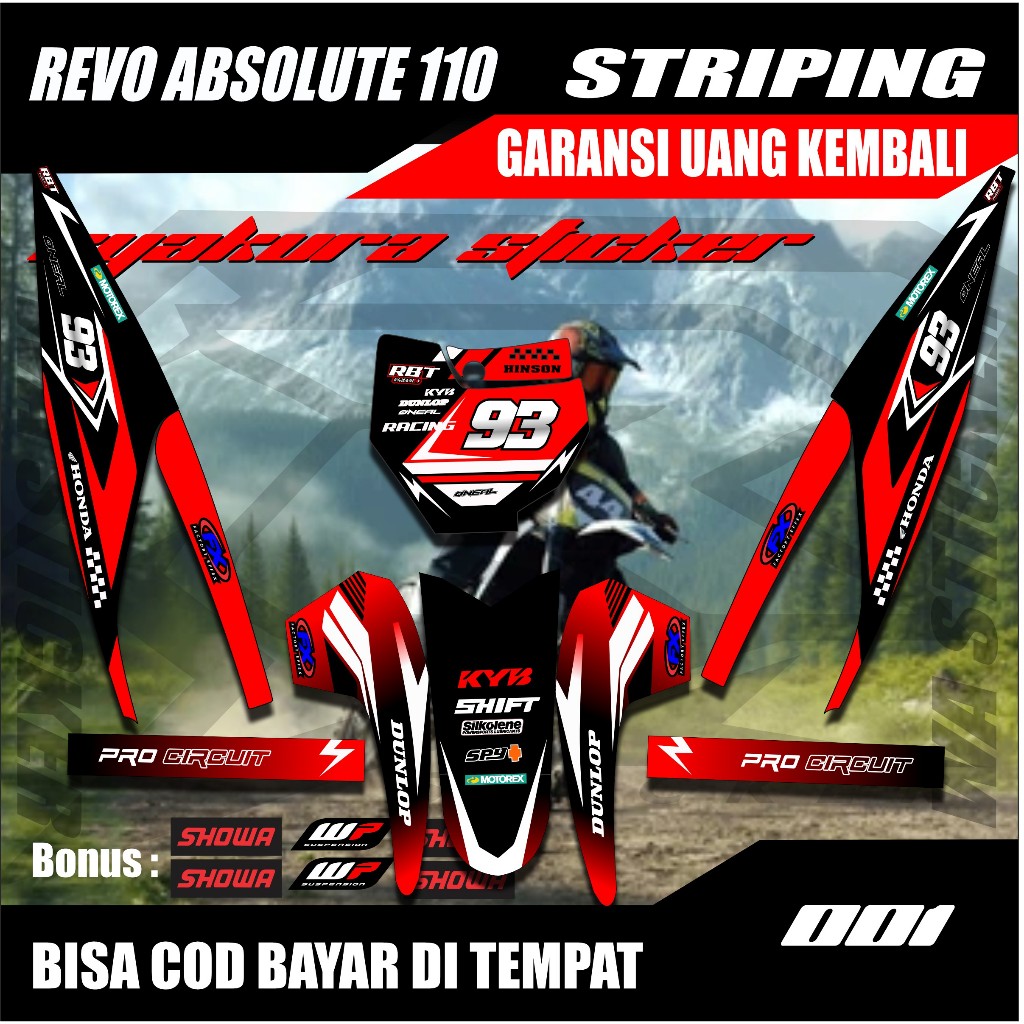 STRIPING RBT REVO 110 ABSOLUTE STICKER CUSTOM
