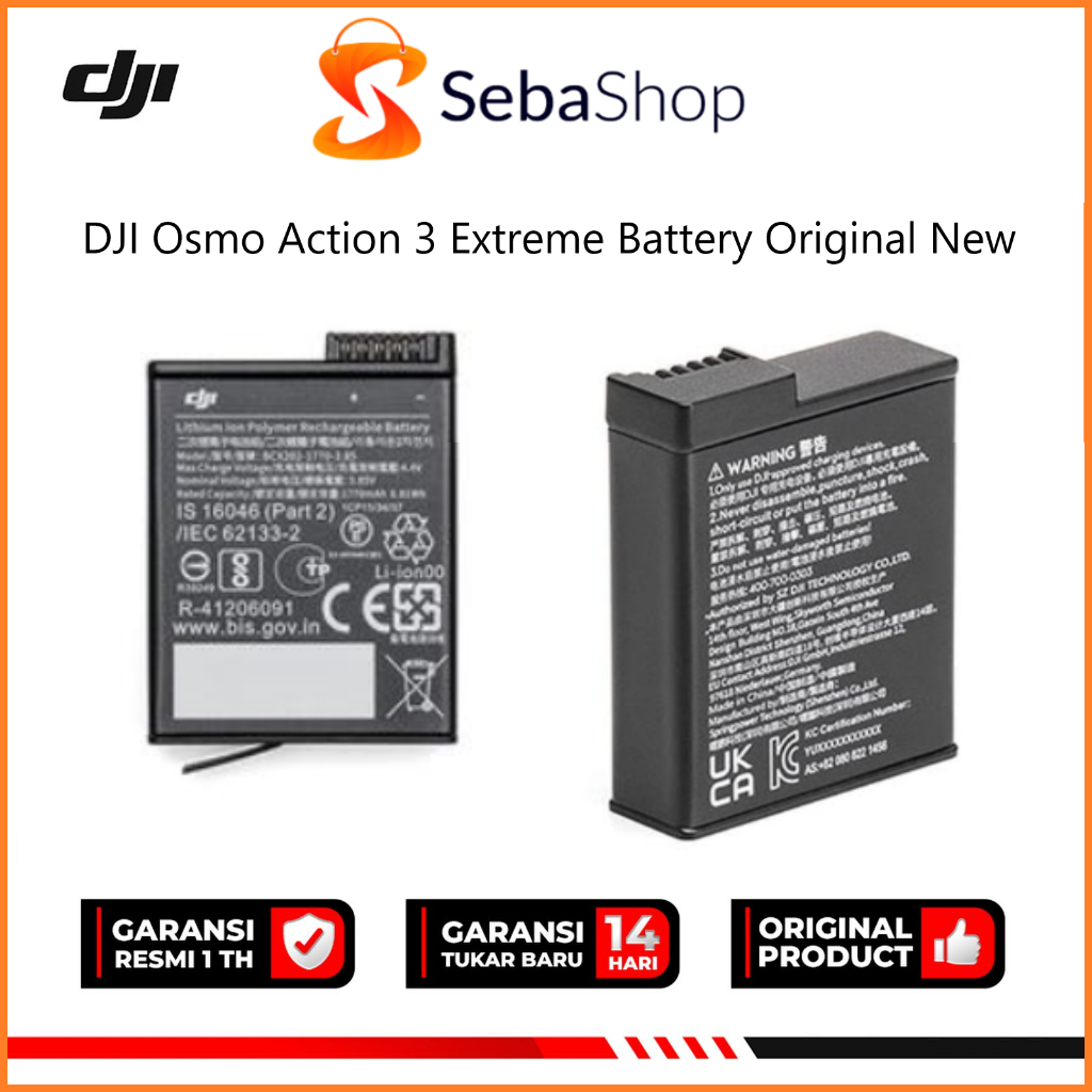 DJI Osmo Action 3 Extreme Battery Original New - Dji Osmo Action 3 Extreme Battery New