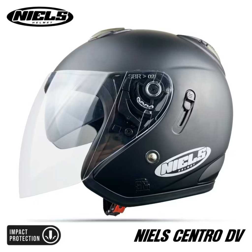 HELM SEPEDA MOTOR HELM HALF FACE NIELS/HELM DOUBLE VISOR/HELM MOTOR SNI/HELM MURAH/HELM PRIA DEWASA