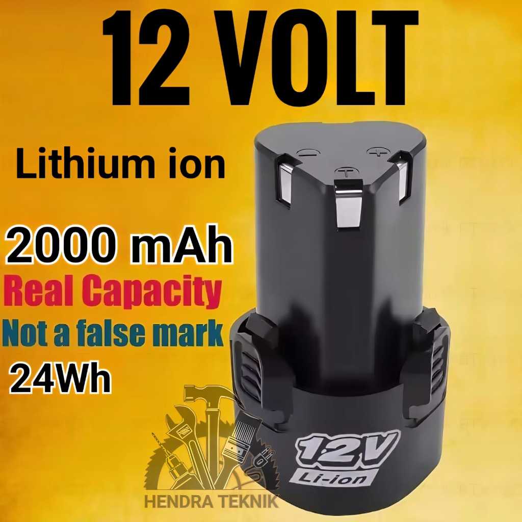 SUKU CADANG BOR CODLESS UNIVERSAL 2AH BATERAI CORDLESS 12 VOLT SPAREPART BATERAI 2000 MAH