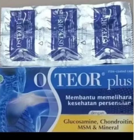 Osteor plus strip 6 tablet ,suplemen sendi dan tulang