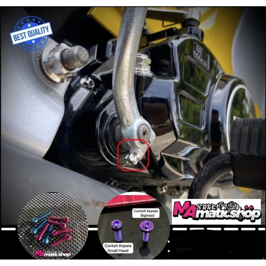 Baut titanium selahan engkolan FIZR fizr titanium original Vietnam