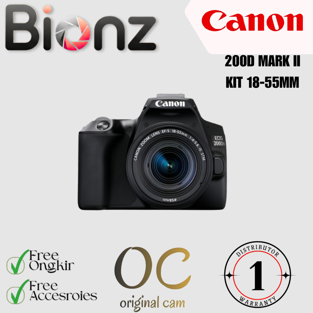 CAMERA CANON 200D MARK II KIT 18-55MM IS STM / CANON 200D MARK II KIT 18-55MM