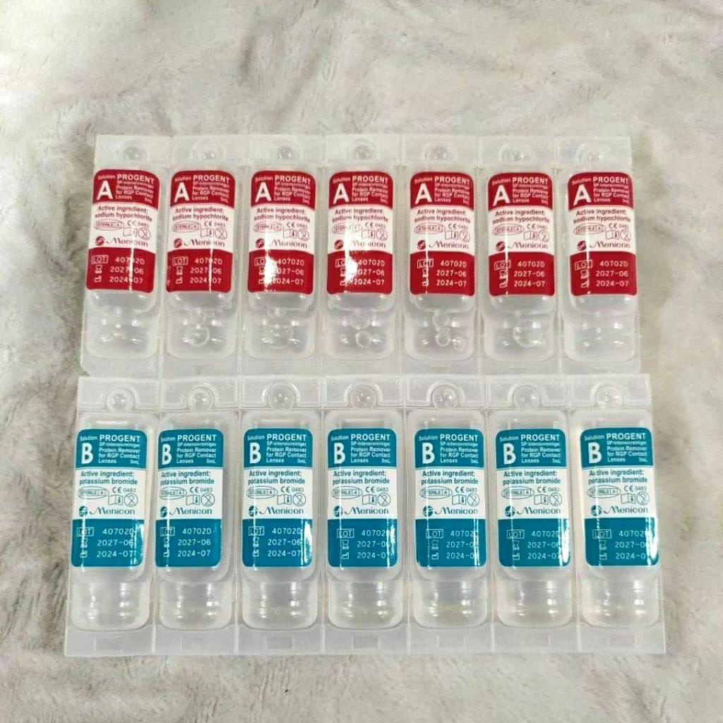 Menicon progent,untuk lensa kontak RGP/isi 14 botol