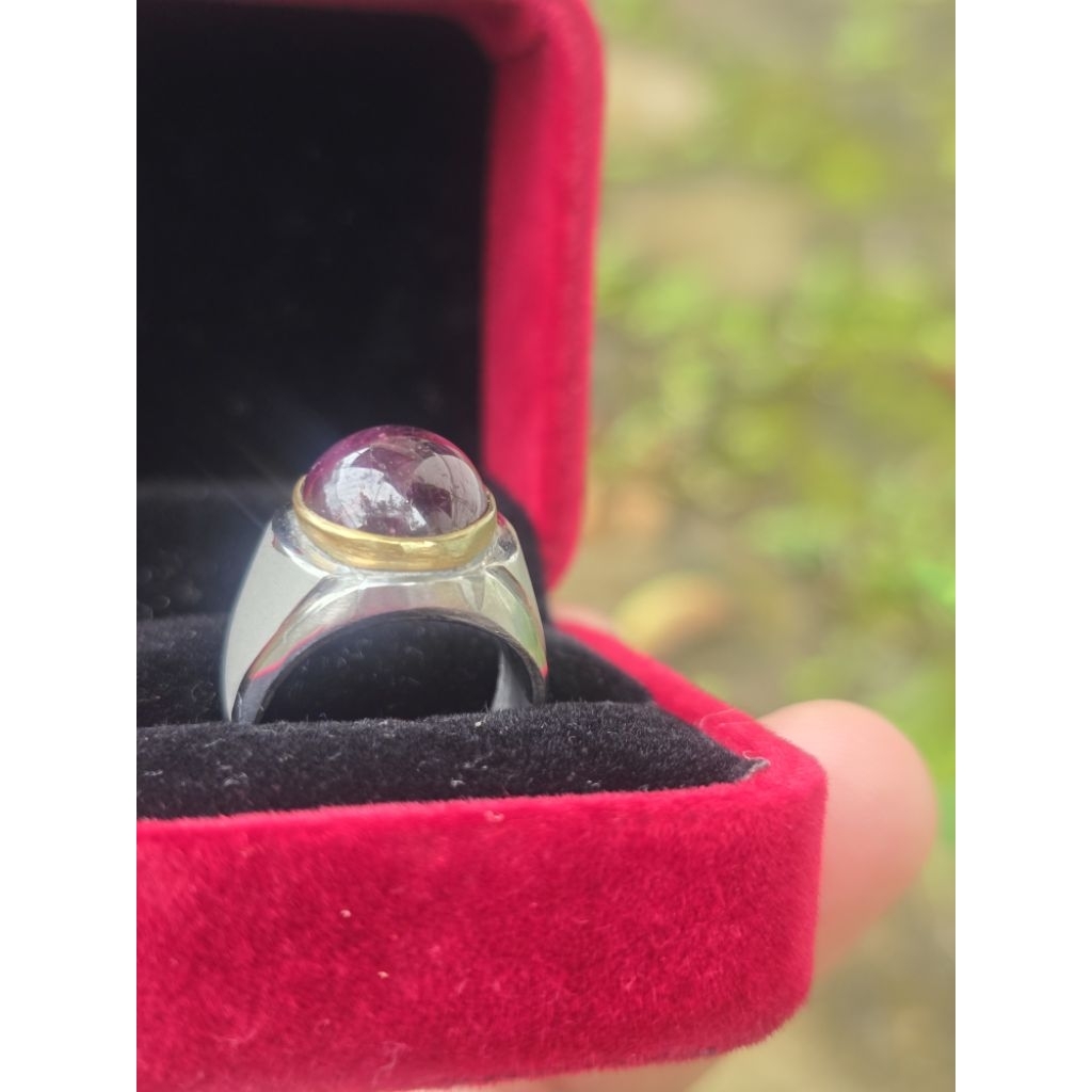 Natural Star Ruby (Corundum) + Sertifikat Lab dari WGL