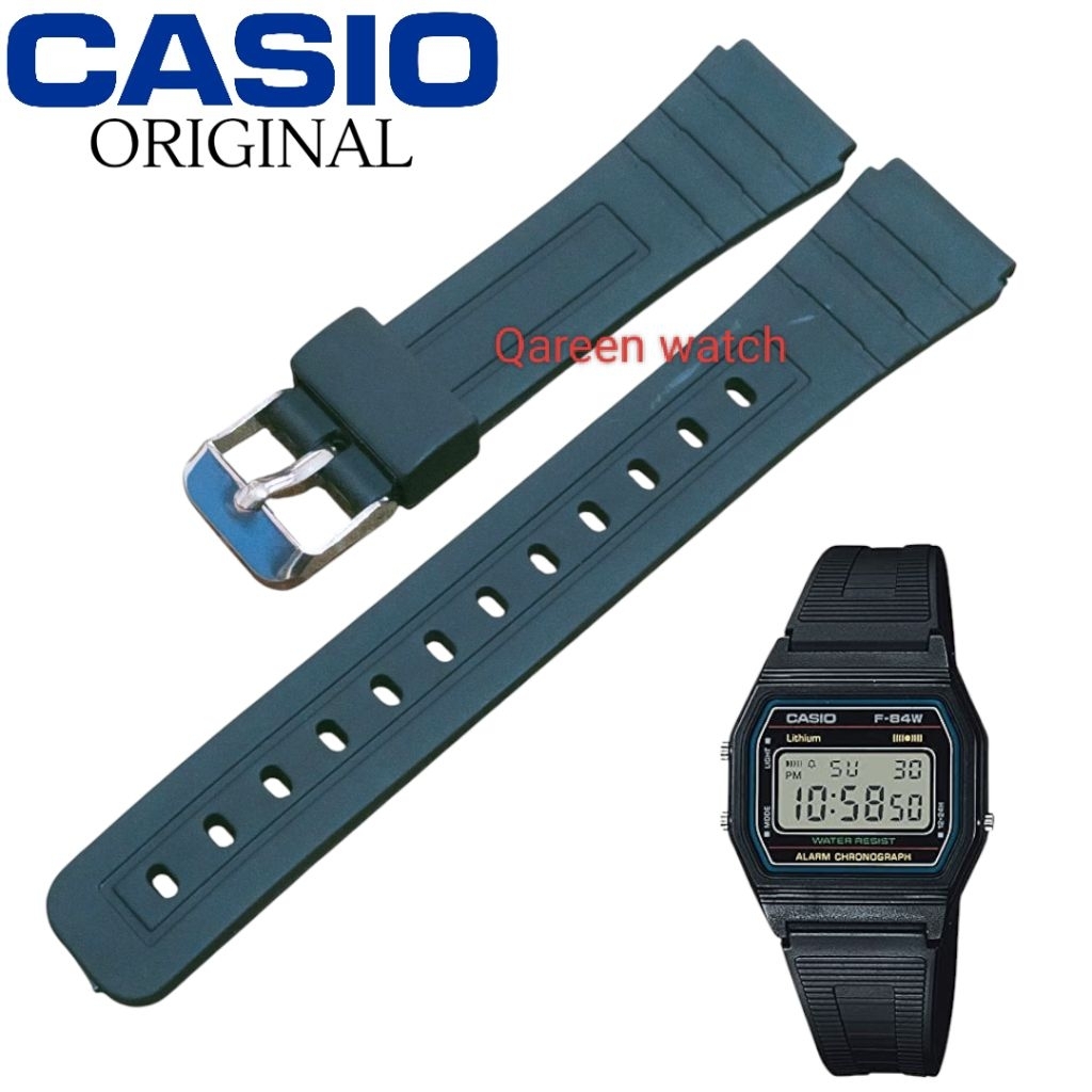 Tali Jam Casio F84 F-84W Strap Tali Jam Tangan Karet Casio A158WA