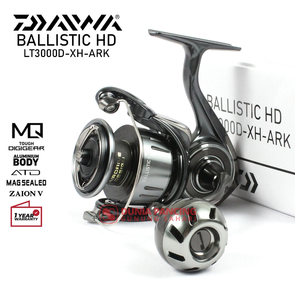 Reel Spinning Daiwa Ballistic HD LT 2025 | Power Handle | 2500-5000 | Pilih Ukuran