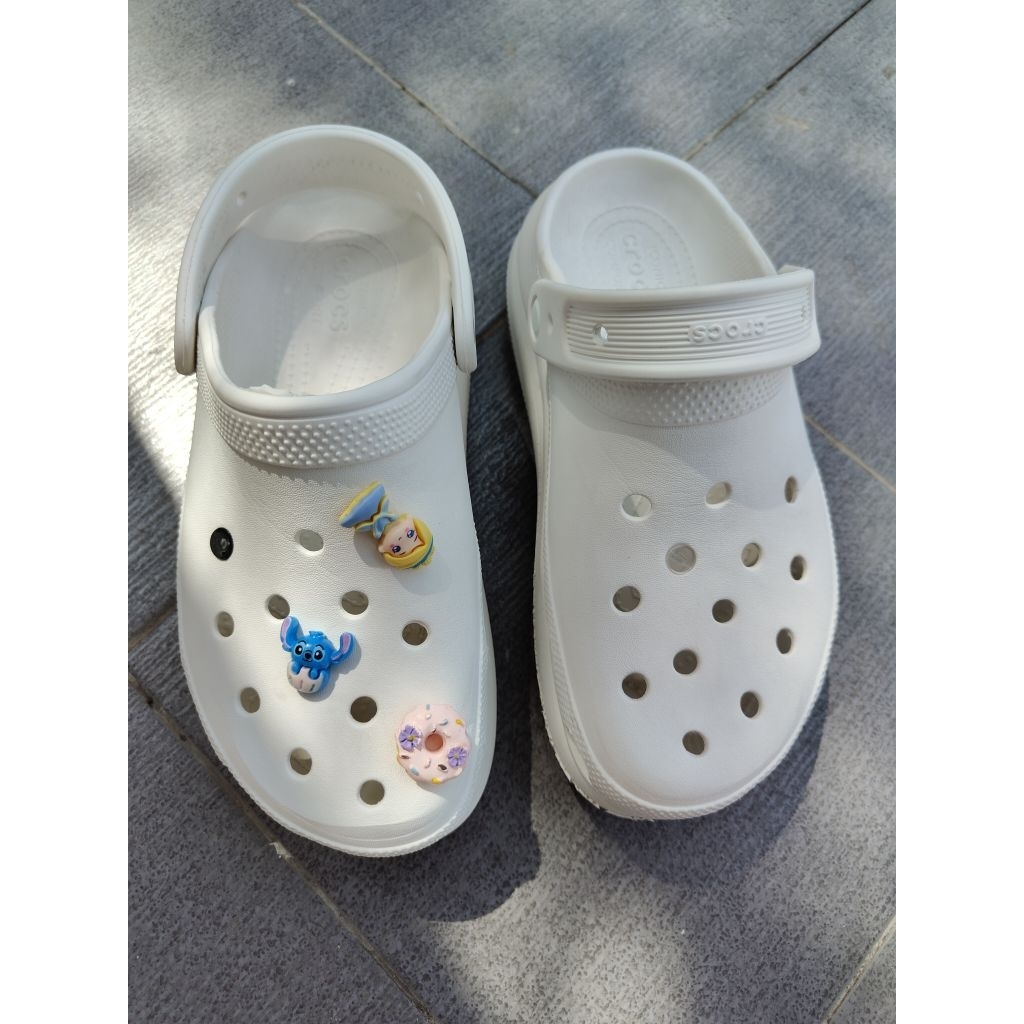 CROCS MEGA KW WHITE / SANDAL CROCS PUTIH / SANDAL BAKPAO