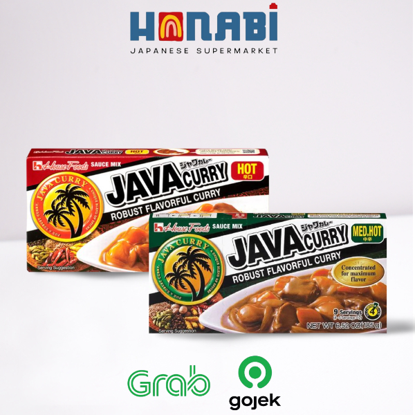 House Java Curry Japanese Mix Medium & Hot 185g - Kari Blok Pedas Sedang Made in Japan