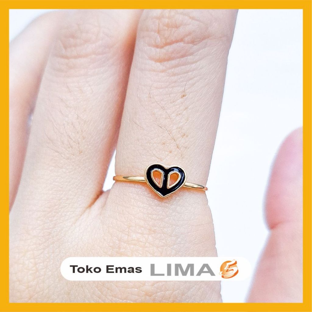 Cincin Aphrodite Emas Muda Kuning 6k Toko Emas Lima Fashion Gold Ring Perhiasan Jewelry Aksesoris Ac