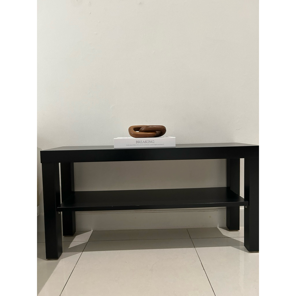 ikea lack hitam meja tv rak buku