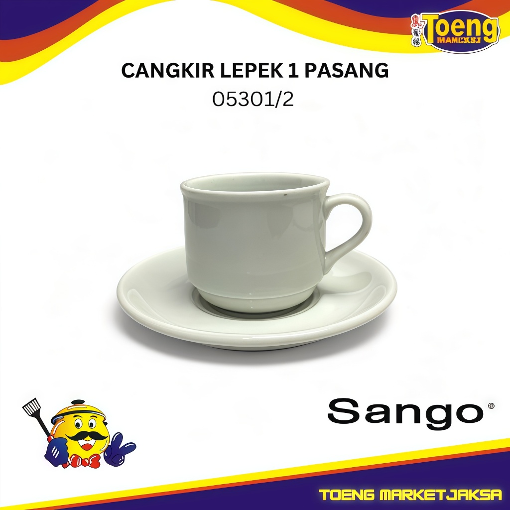 Cangkir Lepek 1 Pasang - STACKABLE C/S 05301/2 POLOS SANGO