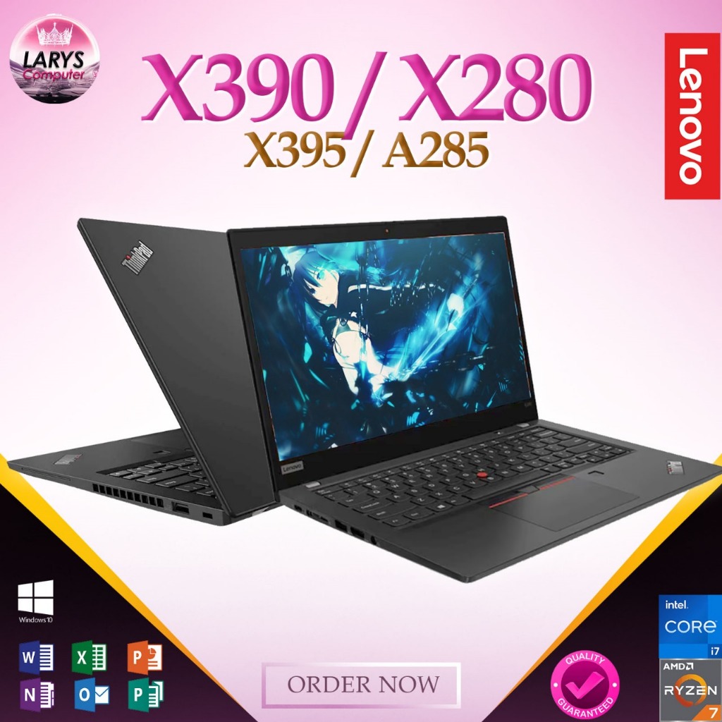 Lenovo Thinkpad X280 X390 intel i7 i5 | X395 RYZEN 7 / 5 RAM 16GB 1TB 13"