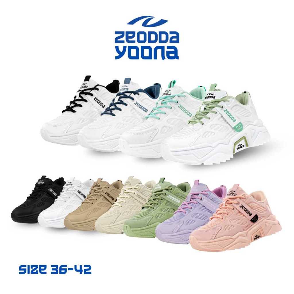 Zeodda Yoona Sepatu Sneakers Wanita Warna Putih Jogging Casual 1031