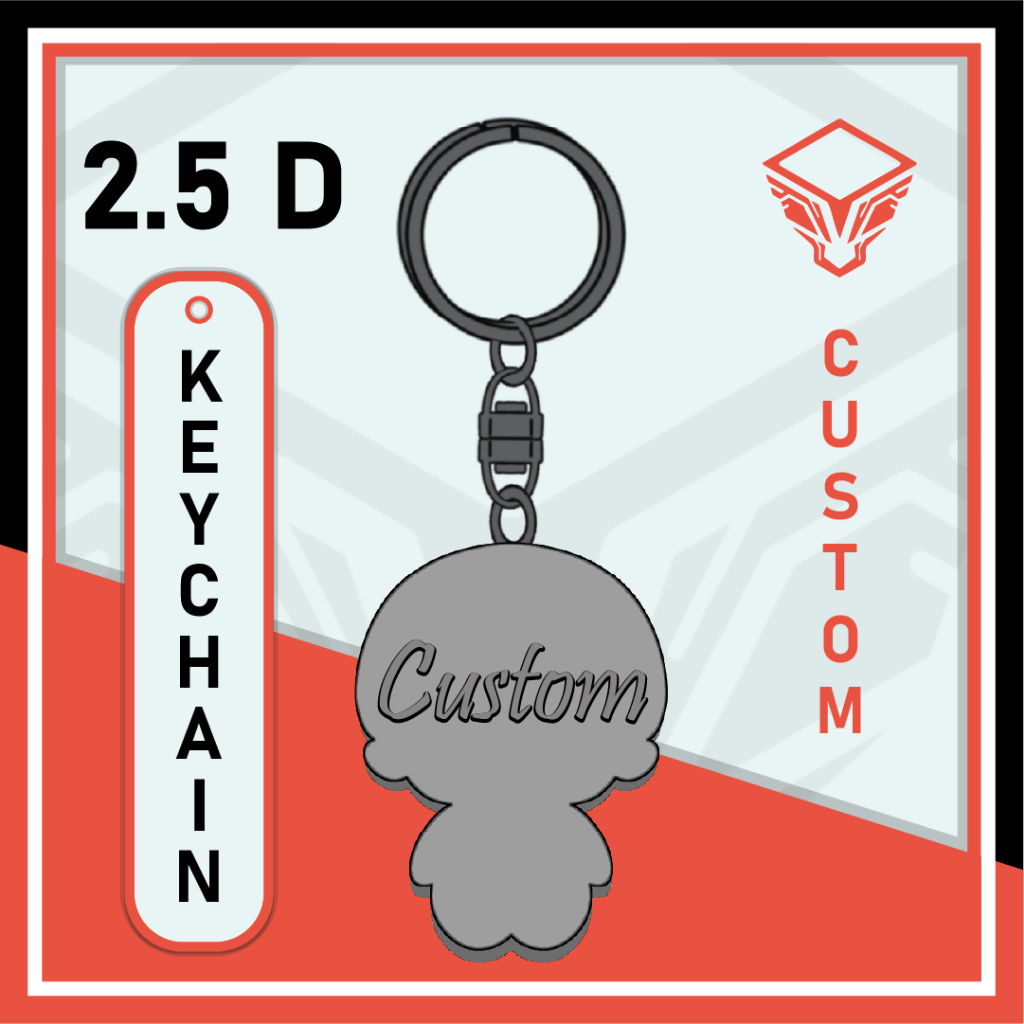 Gantungan Kunci 2.5D Custom - Gantungan Kunci 3D Print– 3D Print Sesuai Request – Custom Character