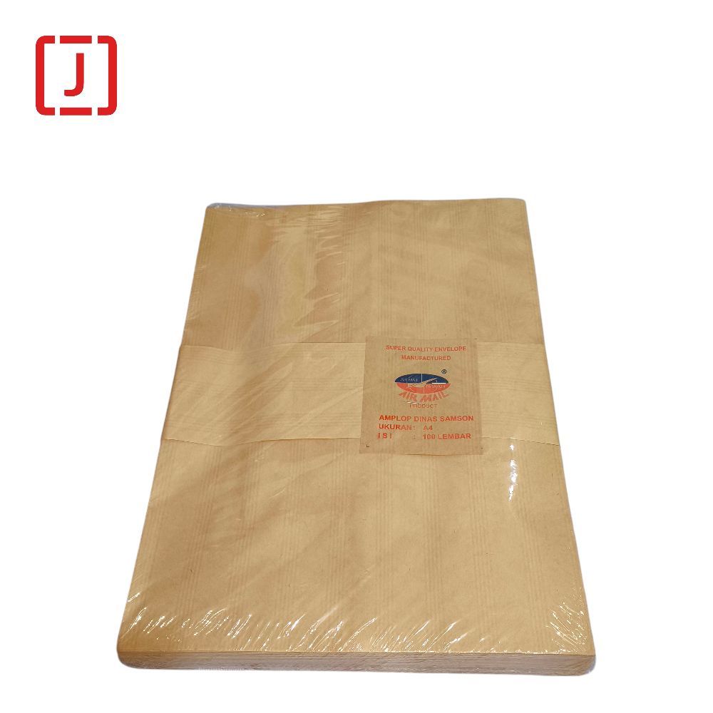 Airmail Amplop Coklat A4 (1 Pack isi 100 Lembar)