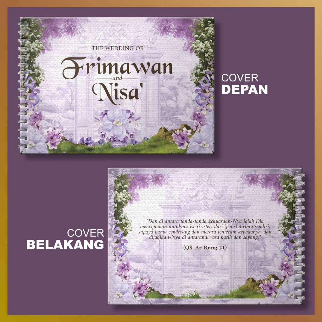 Guest Book Wedding Buku Tamu Pernikahan Custom Hard Cover Premium Kekinian Termurah By SPESIALIS BUK