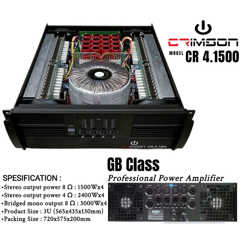 power amplifier GB Class crimson 4 Channel CR 4.1500