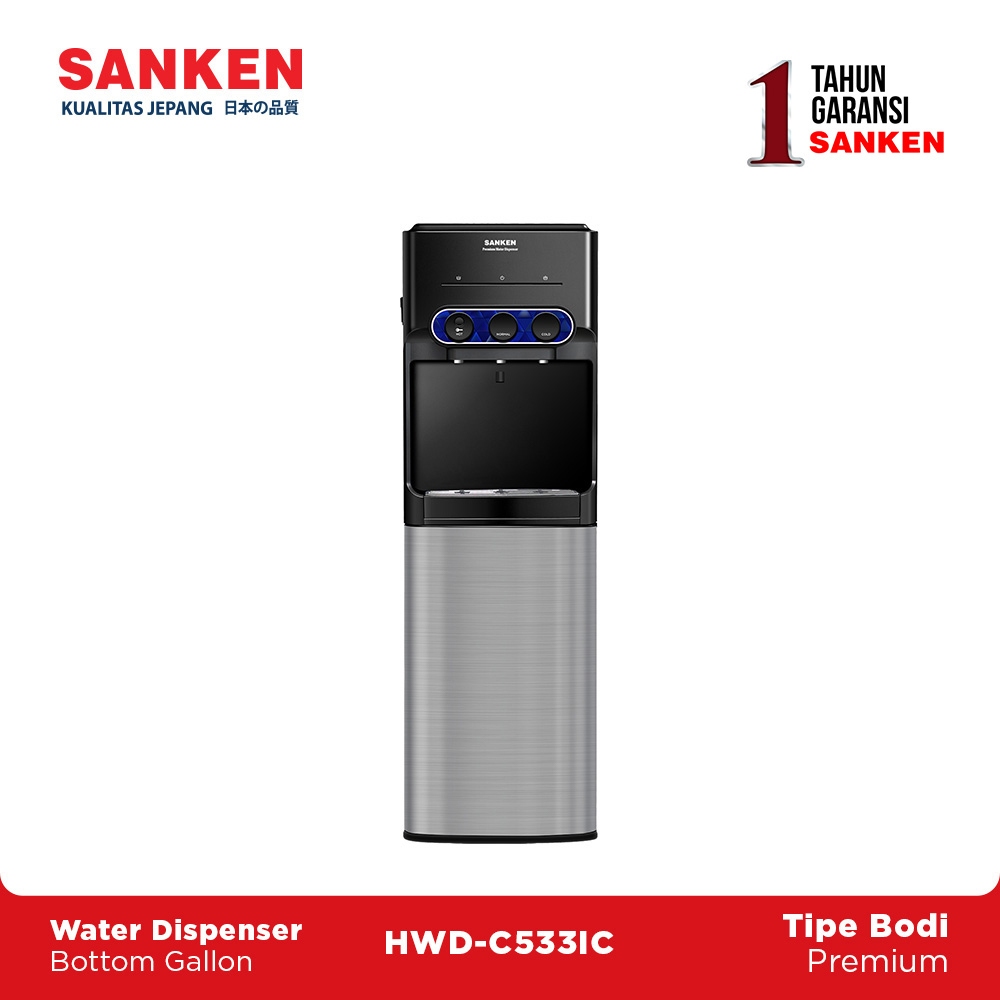 Sanken Dispenser Galon Bawah HWD-C533IC Dispenser Bottom Loading