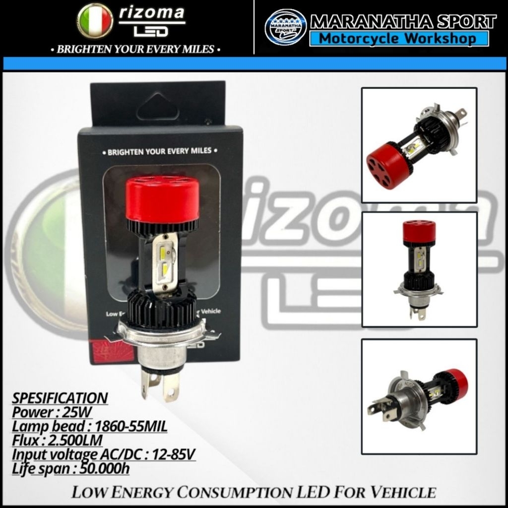 LED HEADLIGHT H4 - LAMPU DEPAN H4 + KIPAS