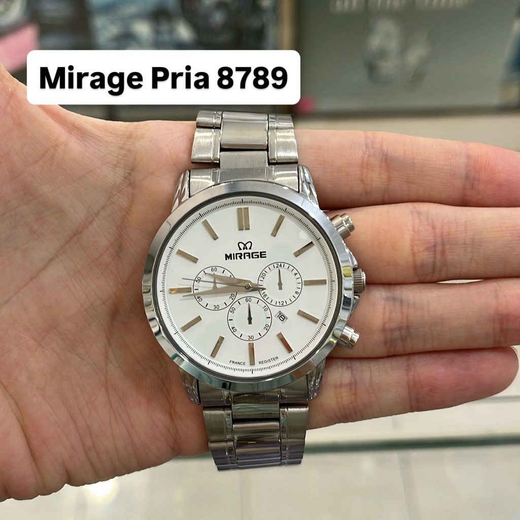 Jam Tangan Mirage 8789 Pria Silver